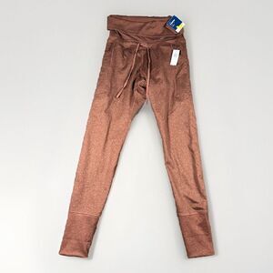Old Navy Cozecore Jogger Leggings SzS Rust Brown Lounge Athleisure Soft Yoga